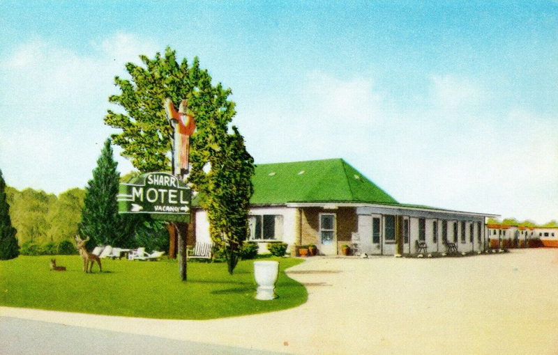 Sharr Motel - Old Postcard